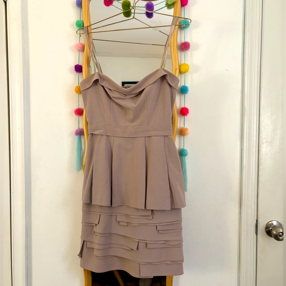 BCBG Maxazaria strapless dress.
